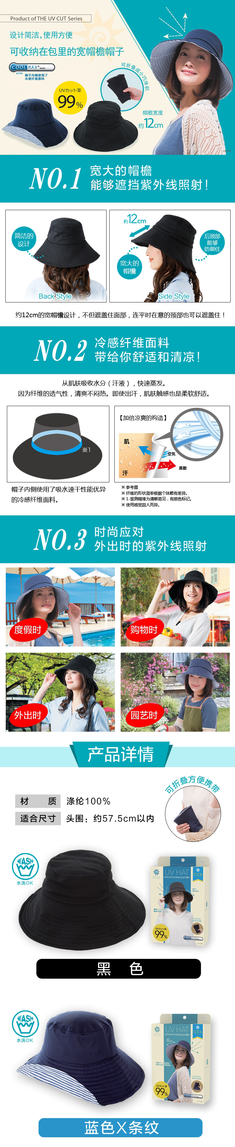 UV CUT Folding Sun Protection Hat