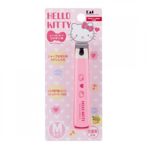 KAI贝印 Hello Kitty 防飞溅不锈钢指甲剪 M-size