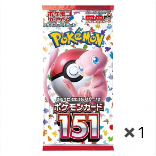 Pokemon TCG SV2a 宝可梦朱紫补充包 - 宝可梦151 每包含7张卡牌 [Japanese] 