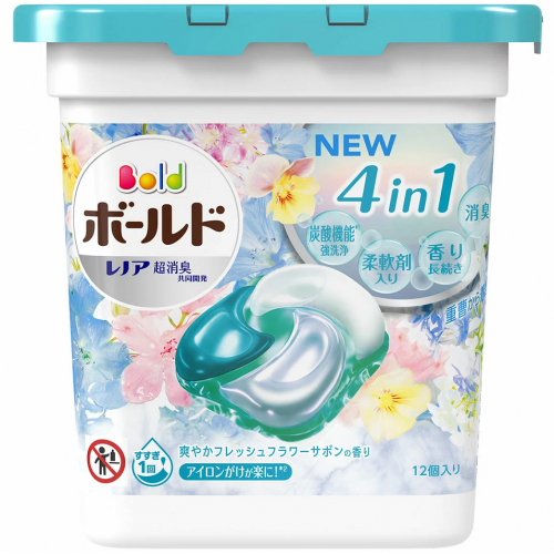 P&G 宝洁 4D立体碳酸洗衣球机能抗菌 百合花香 12枚入 淡蓝盖