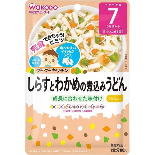 Wakodo 和光堂小沙丁鱼裙带菜乌冬面 7月+ 80g