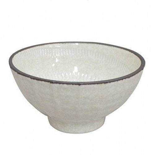 日本制 美濃焼 縞一珍碗 螺旋 12cm*6.2cm