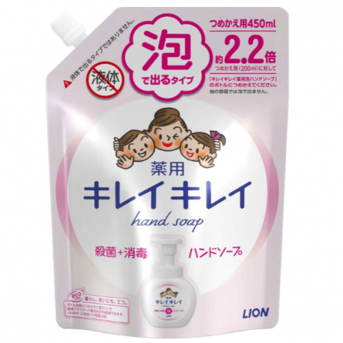 LION 狮王泡沫洗手液补充装 粉色淡香 450ml