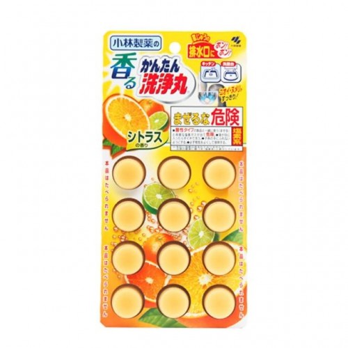 Kobayashi 小林制药 下水道水管浴厕厨房清洁丸 甜橙香型12粒