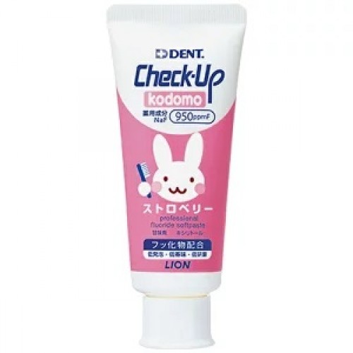 Lion 狮王Check-Up儿童防蛀牙膏-草莓味60g 粉色小兔